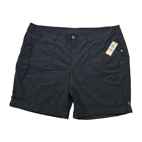NWT INC Womens Casual 9" Shorts Sz 24W Black Lightweight Roll Cuff Normcore - Picture 1 of 6